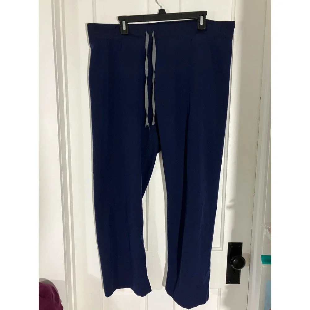 FIGS Technical Collection HW Livingston Scrub Pants Womens XL PETITE Navy Blue